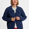 Wool Fisherman Sweater Navy