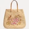 Harper Embroidered Peacock Tote