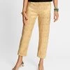 Petrie Pant Floral Jacquard Gold
