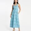 Malia Halter Dress Waffleweave Azure Block