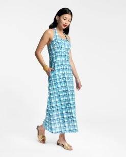 Malia Halter Dress Waffleweave Azure Block 6 Malia Halter Dress Waffleweave Azure Block -clothing halter azure 02 6ba502fc 94f0 4779 985e a225372e606c