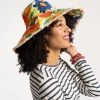 Canvas Fringe Hat Floral Explosion