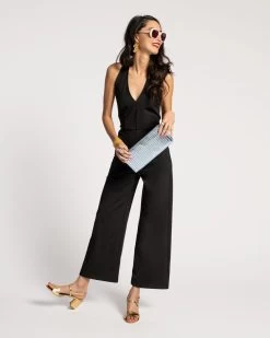 Babe Halter Jumpsuit Black
