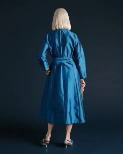 Lucille Wrap Dress Cobalt -clothing lucille cobalt 04