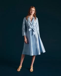 Lucille Wrap Dress Light Blue