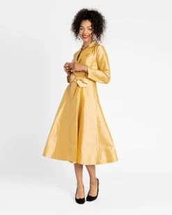 Lucille Wrap Dress Gold