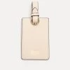 Luggage Tag Tumbled Leather Oyster