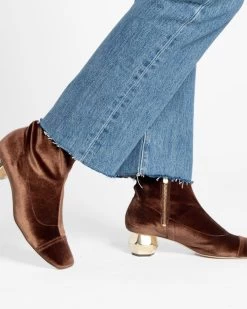 Marnie Boot Stretch Velvet Chocolate -clothing marnie onbody brown