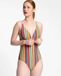 Reese One Piece Swimsuit Candy Stripe