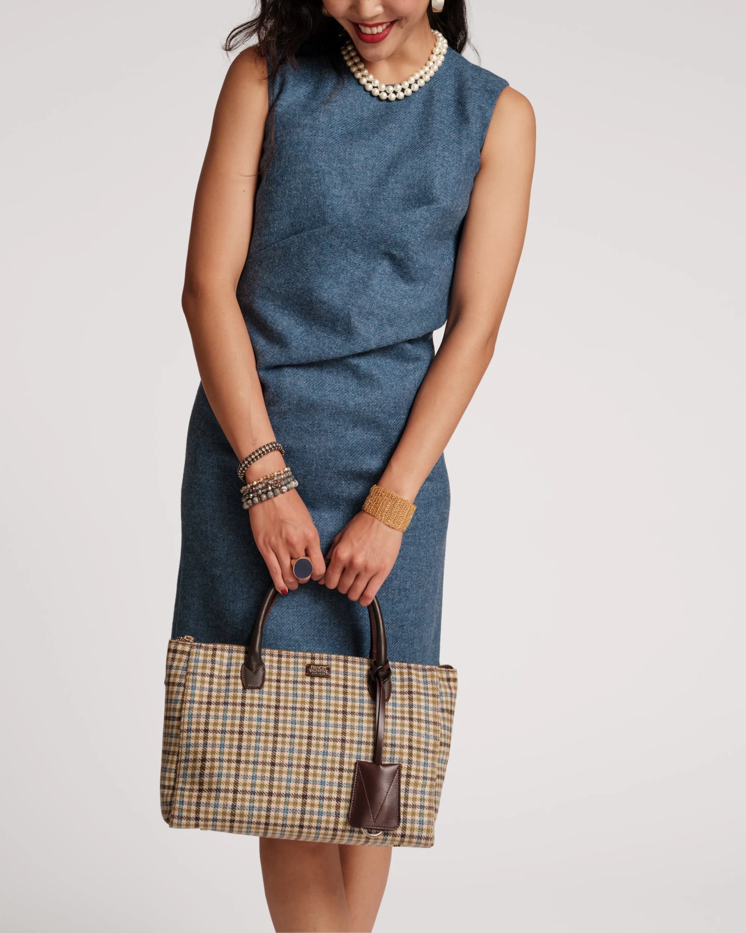 Quinn Wool Tote Baby Houndstooth 2 Quinn Wool Tote Baby Houndstooth - Image 2