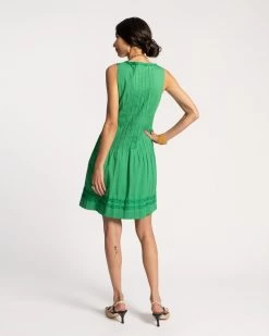 Ribbon Dress Green -clothing ribbon dress green 03