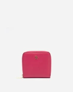 Zip Around French Purse Soft Nappa Pink Oyster