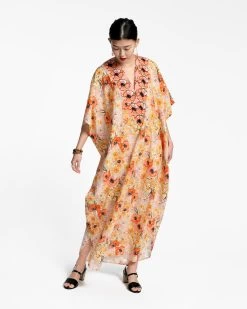 Roper Caftan Bright Poppy