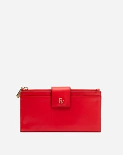 Double Slim Wallet Soft Nappa Red Oyster