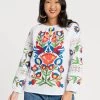 Saskia Embroidered Blouse White Multi