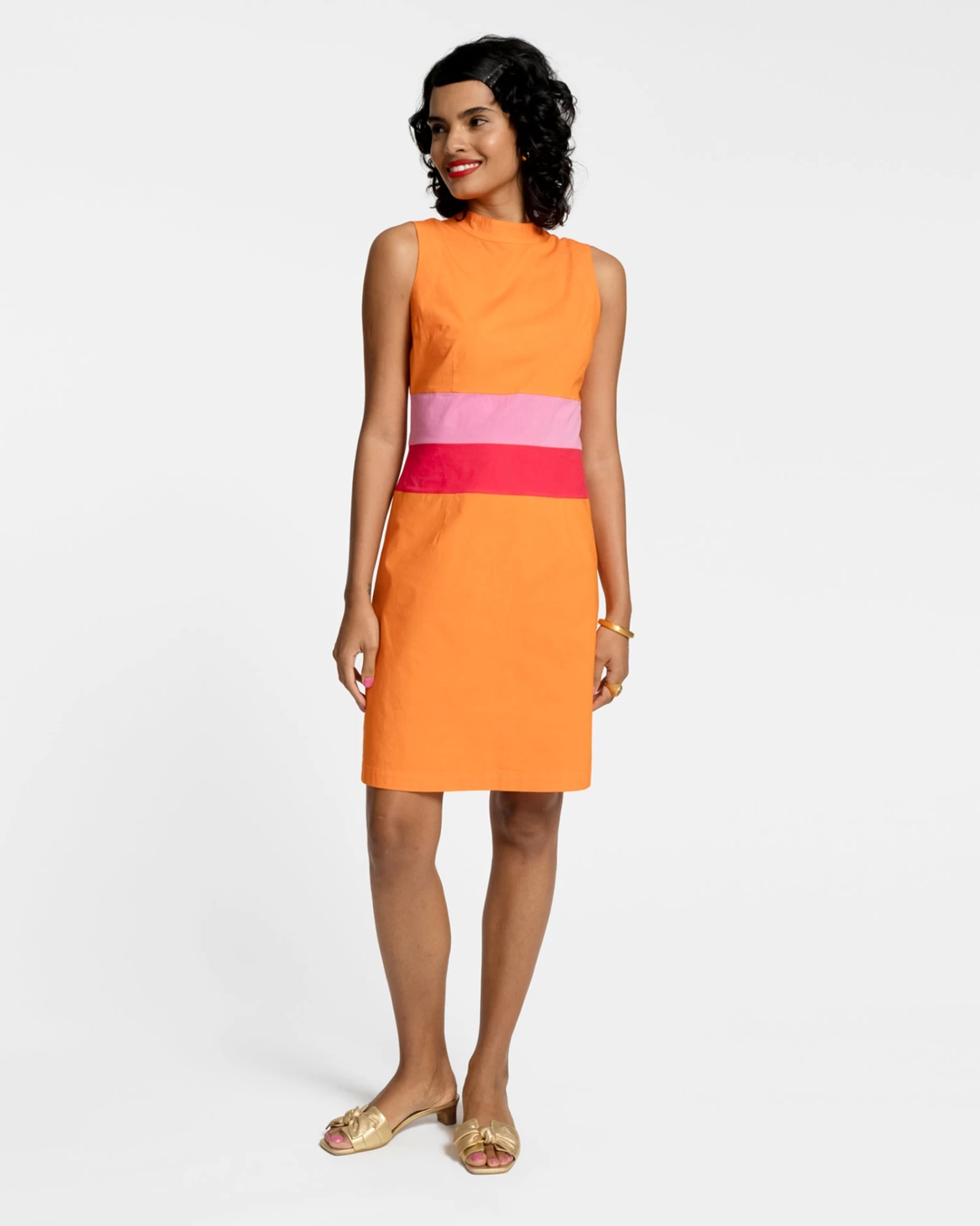 Simplicity Dress Orange Multi 2 Simplicity Dress Orange Multi - Image 2