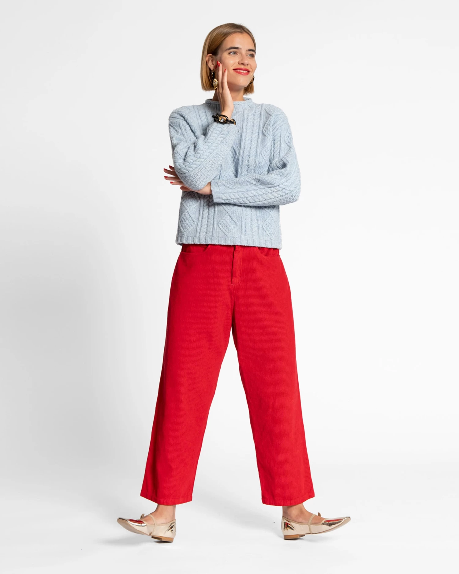 Wool Fisherman Skipper Pullover Sky 5 Wool Fisherman Skipper Pullover Sky - Image 5