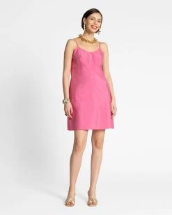 Slip Dress Pink -clothing slip pink 04