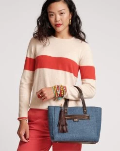Spencer Crewneck Sweater Oatmeal Orange 11 Spencer Crewneck Sweater Oatmeal Orange -clothing spencer stripe orange