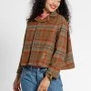 Wool Swing Jacket Andrews Plaid