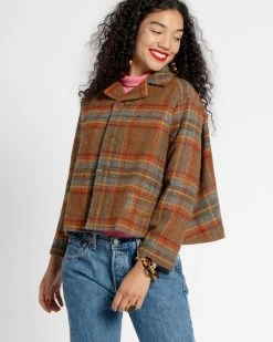 Wool Swing Jacket Andrews Plaid