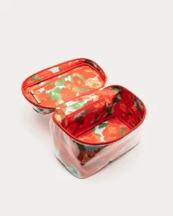 Train Case Cosmetic Peony Print -clothing traincase peony 01