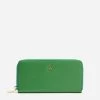 Zip Around Continental Wallet Soft Nappa Green Oyster
