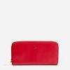 Zip Around Continental Wallet Soft Nappa Red Oyster