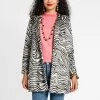 Sedgwick Faux Fur Car Coat Zebra Black